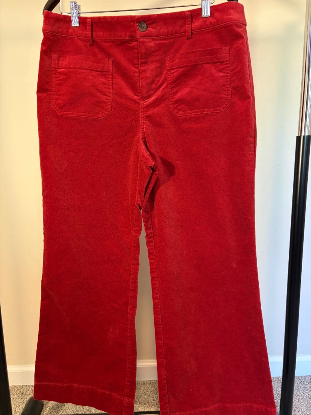 JCrew Lizzie Pant bright and cheerful red 32P